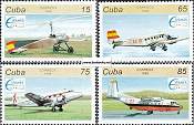 Známky Kuba 1996 Lietadlá nerazítkovaná séria MNH - Kliknutím na obrázok zatvorte -
